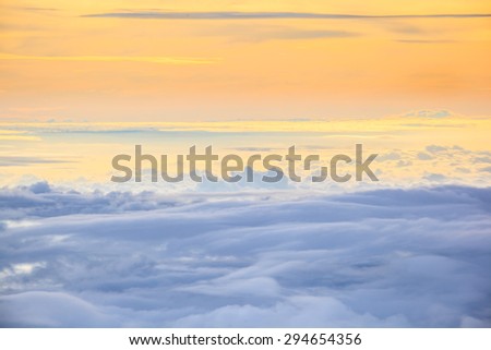 Abstract cloudscape from top view
