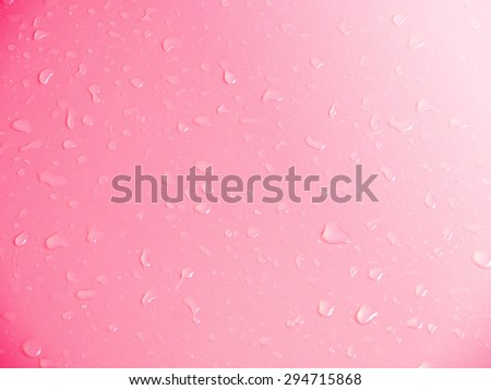 art of water drops on color glass background