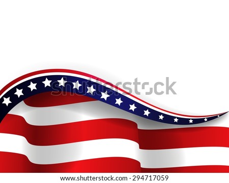 American flag. vector