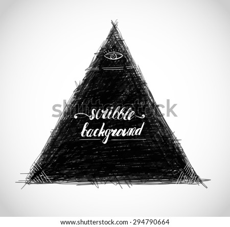 Scribble triangle background with place for your text