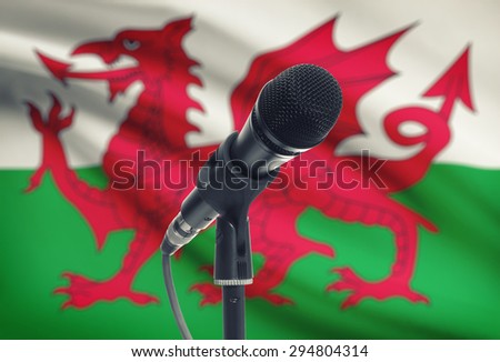 Microphone with national flag on background series - Vietnam