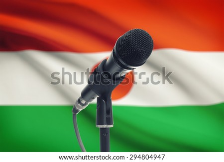 Microphone with national flag on background series - Niger