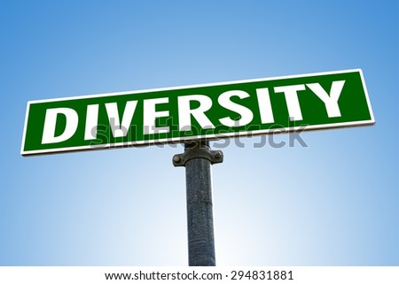 DIVERSITY word on green road sign