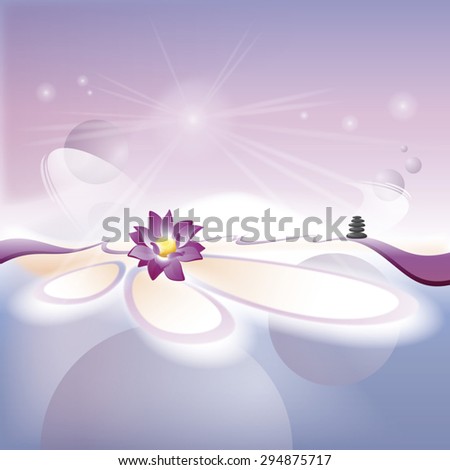 Lotus flower abstract vector illustration