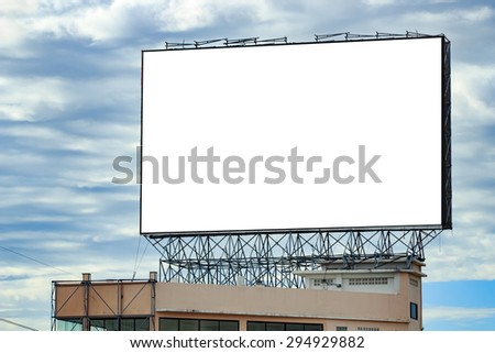 A large blank urban billboard with copy space ready for your design or mock up text.isolated