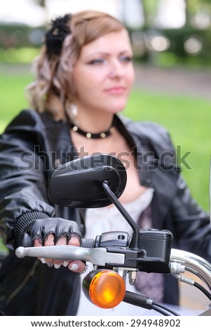 Portrait of a nonconformist motorcyclist