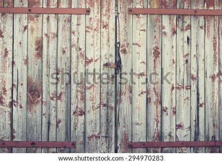 background old wooden barn door toning
