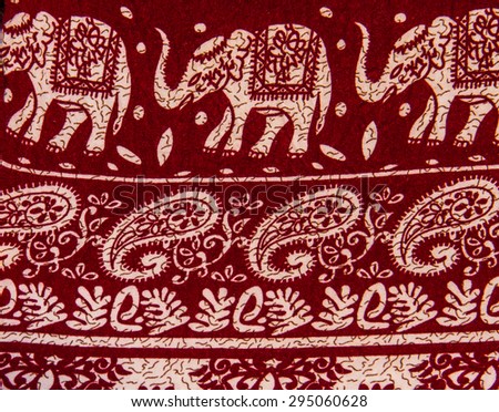 Indian style close up fabric.