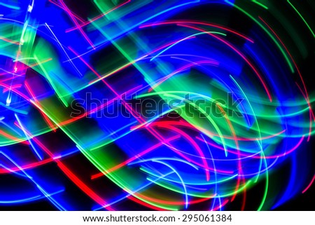 colorful abstract line movement on black background