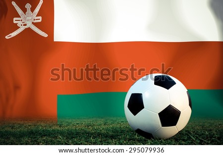 Oman symbol soccer ball vintage color