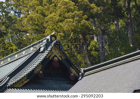 Beautiful traditional japanese roof