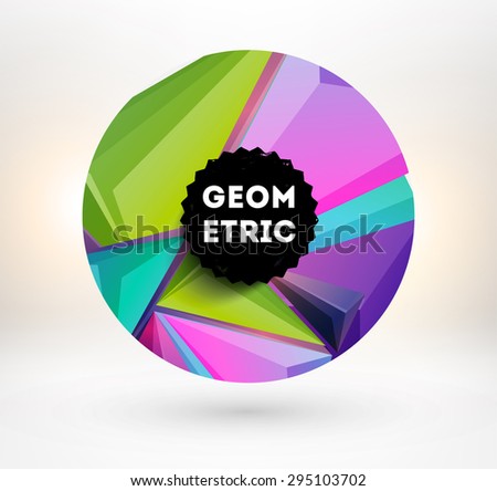 Abstract Geometric Background for Techno Design, Business Presentation or Application Cover Template.