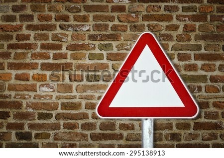 Attention road sign 