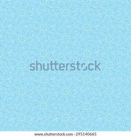 Vector creative hand-drawn abstract seamless pattern of stylized flowers in pale blue and white colors Royalty-Free Stock Photo #295140665