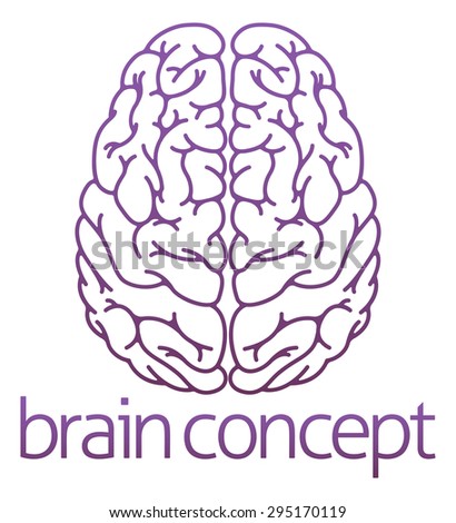 An abstract illustration of a brain concept design