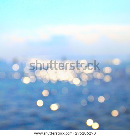 Abstract sea view in sunny morning day