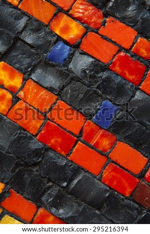 mosaic made of polymers