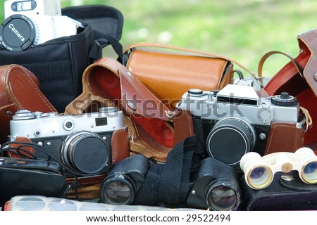 heap of old cameras