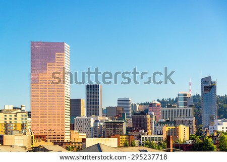 Skyscrapers in the downtown of Portland, Oregon