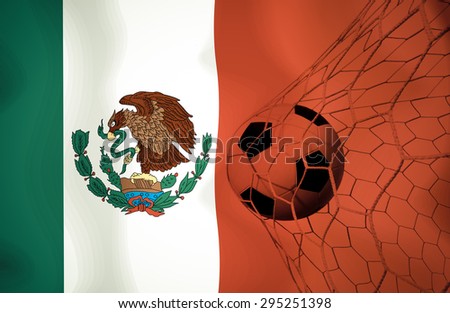 Maxico symbol soccer ball vintage color