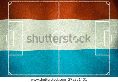 Luxembourg symbol soccer ball vintage color