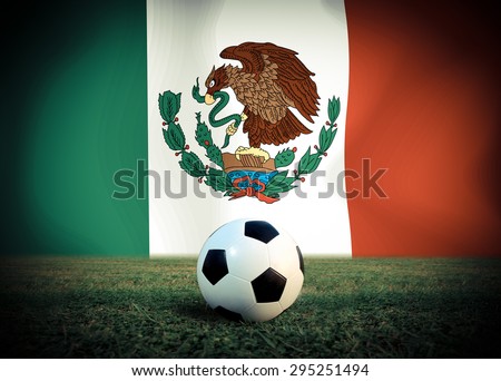 Maxico symbol soccer ball vintage color