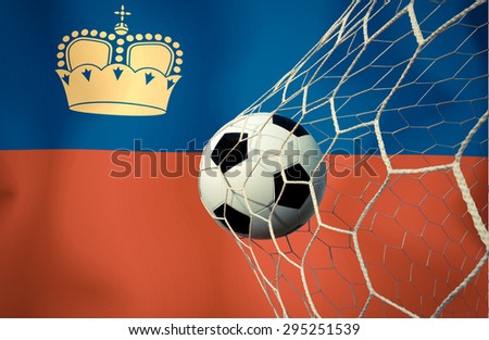 LIECHTENSTEI symbol soccer ball vintage color