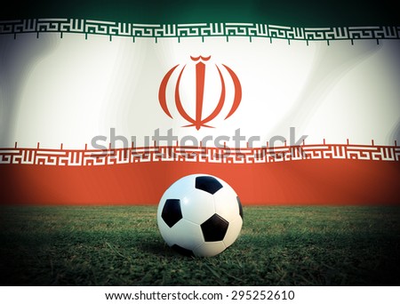 Irani symbol soccer ball vintage color