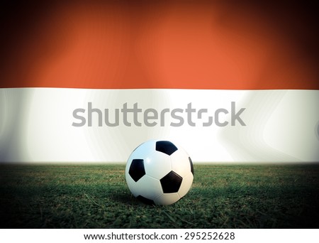 Indonesia symbol soccer ball vintage color