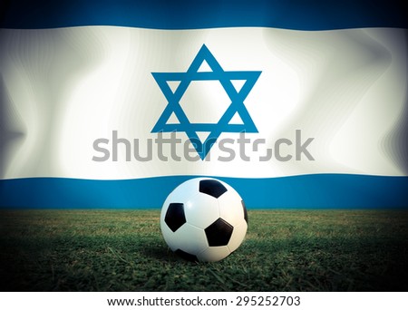 Israe symbol soccer ball vintage color