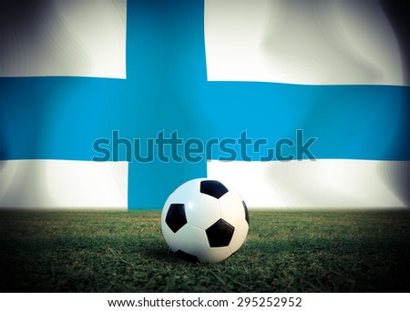 FINLAND symbol soccer ball vintage color