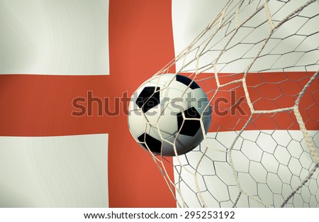England symbol soccer ball vintage color