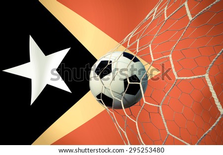 East Timor symbol soccer ball vintage color