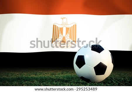 Egypt symbol soccer ball vintage color