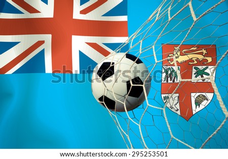 Fiji symbol soccer ball vintage color
