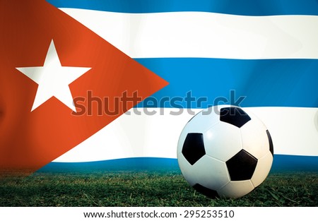 Cuba symbol soccer ball vintage color