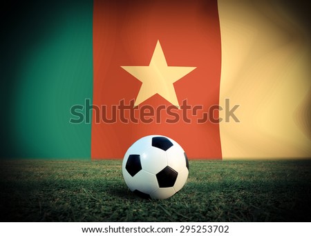 CAMEROON symbol soccer ball vintage color