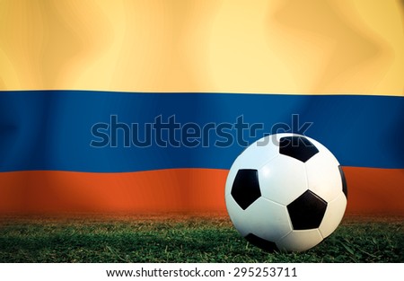 COLOMBIA symbol soccer ball vintage color
