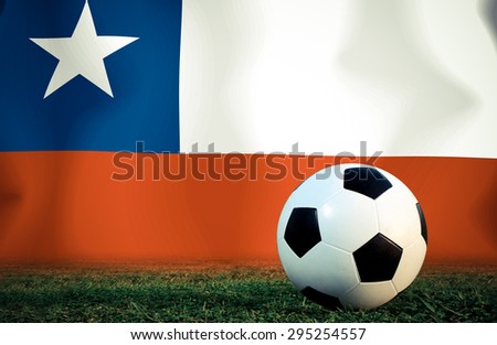 Chile symbol soccer ball vintage color