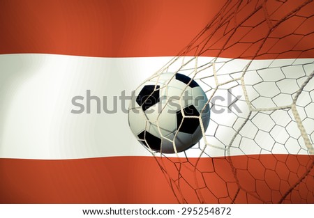 Austria symbol soccer ball vintage color