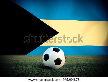 BAHAMAS symbol soccer ball vintage color