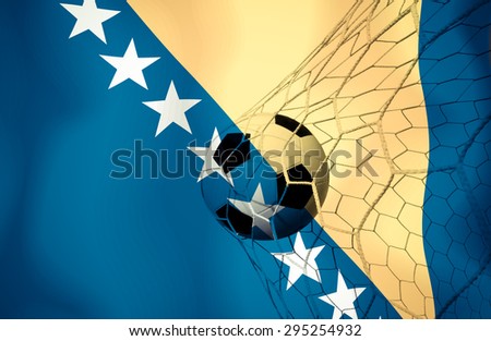 BOSNIA AND HERZEGOVINA  symbol soccer ball vintage color