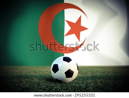 Algeria symbol soccer ball vintage color