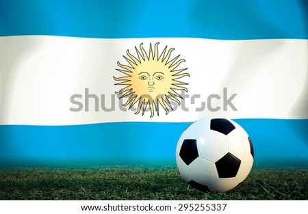 Argentine symbol soccer ball vintage color