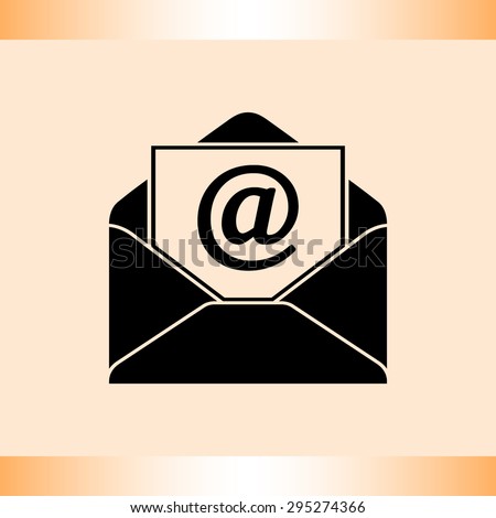 Mail sign icon, vector illustration. Flat design style