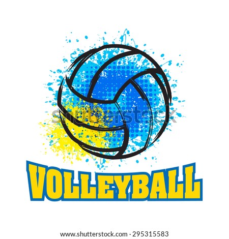 Vector Grunge Volleyball ( T-shirt, Poster, Banner, backdrops design ) 