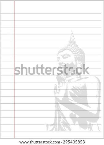 Notebook paper background, Buddha background