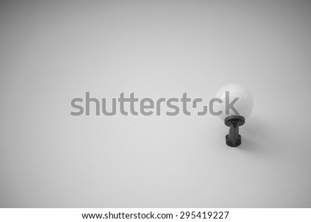 Round electric lamp on wall