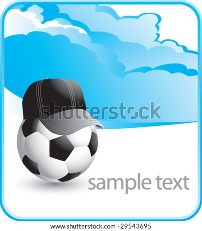 soccer ball referee on cloud background