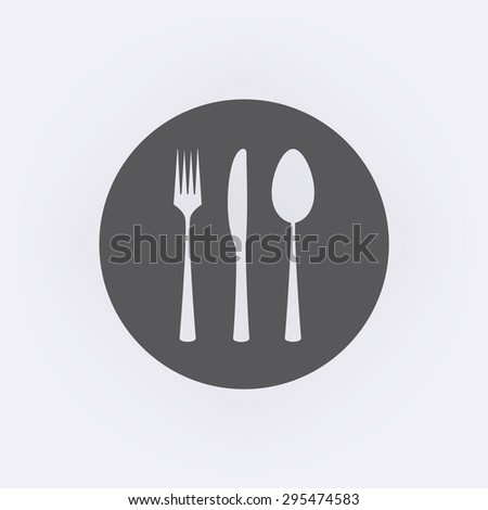 Cutlery Icon In Circle